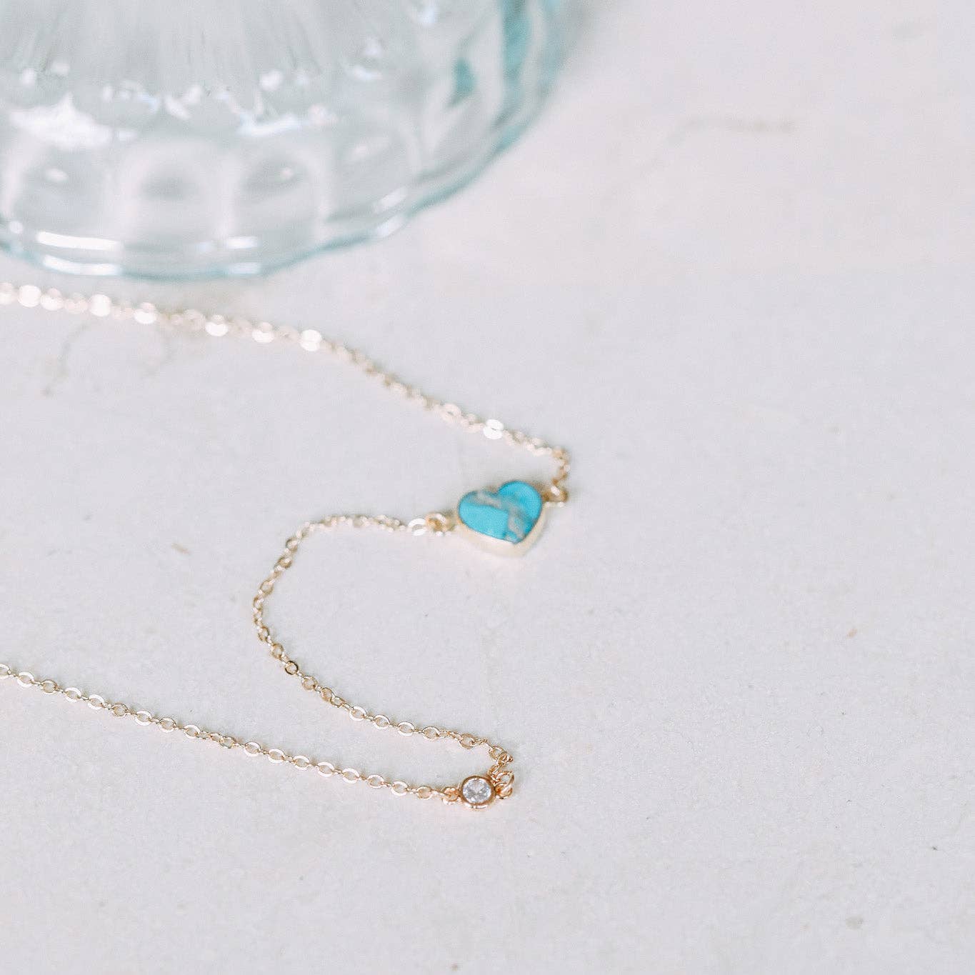 El Corazon Necklace: Gemstone Heart
