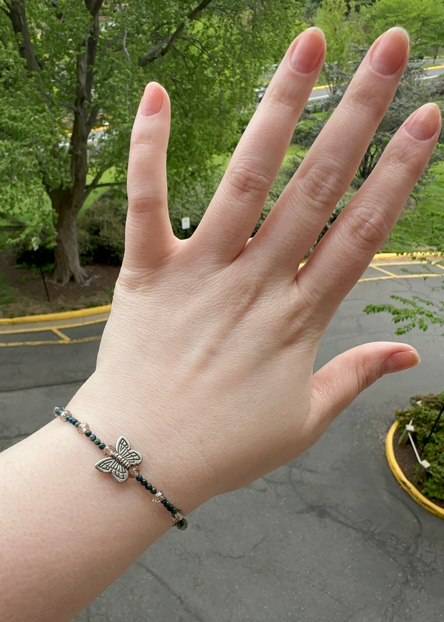 Handmade Bracelet - Lapis Lazuli Butterfly