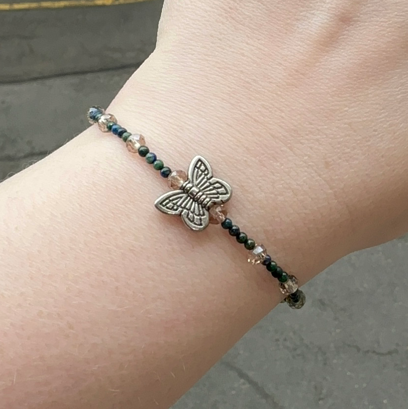 Handmade Bracelet - Lapis Lazuli Butterfly