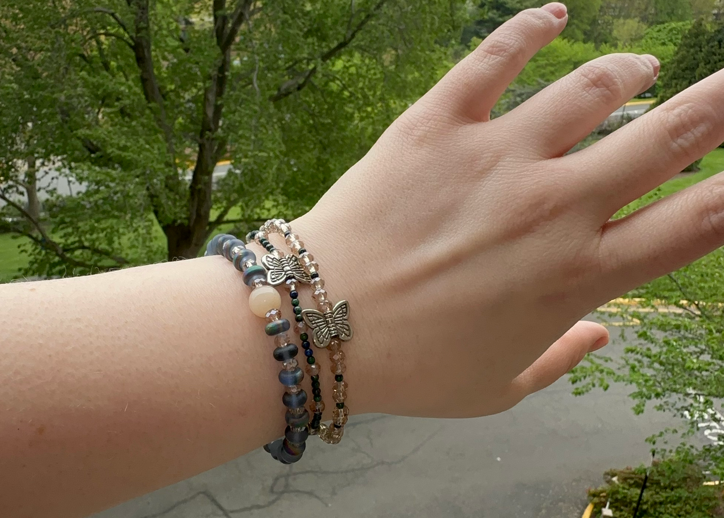 Handmade Bracelet - Lapis Lazuli Butterfly