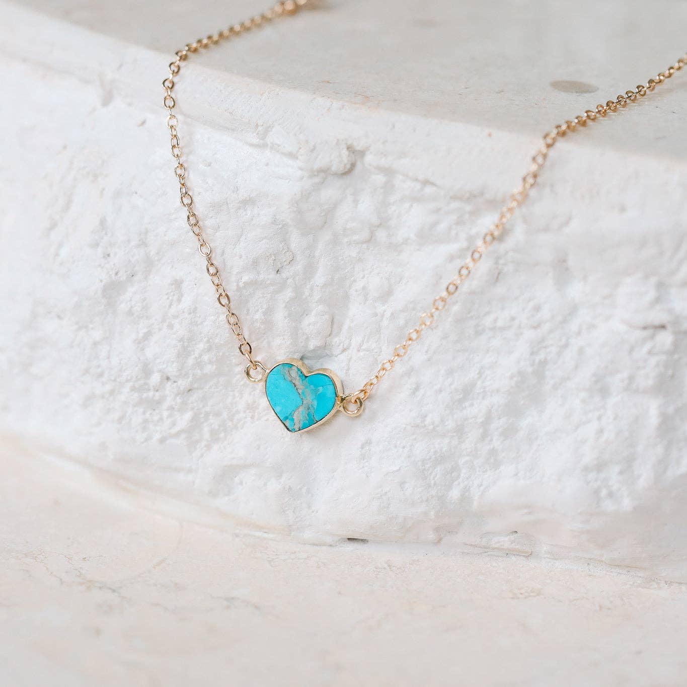 El Corazon Necklace: Gemstone Heart