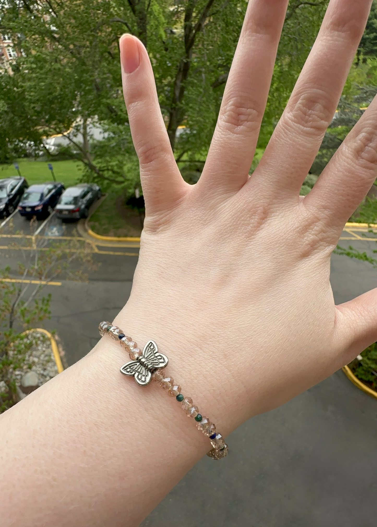 Handmade Bracelet - Champagne Butterfly