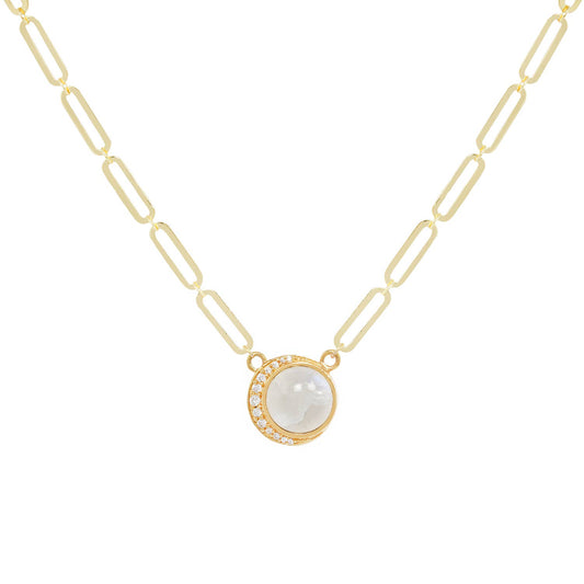 Diana's Delight Moonstone Necklace: Gemstone & Gold Filled