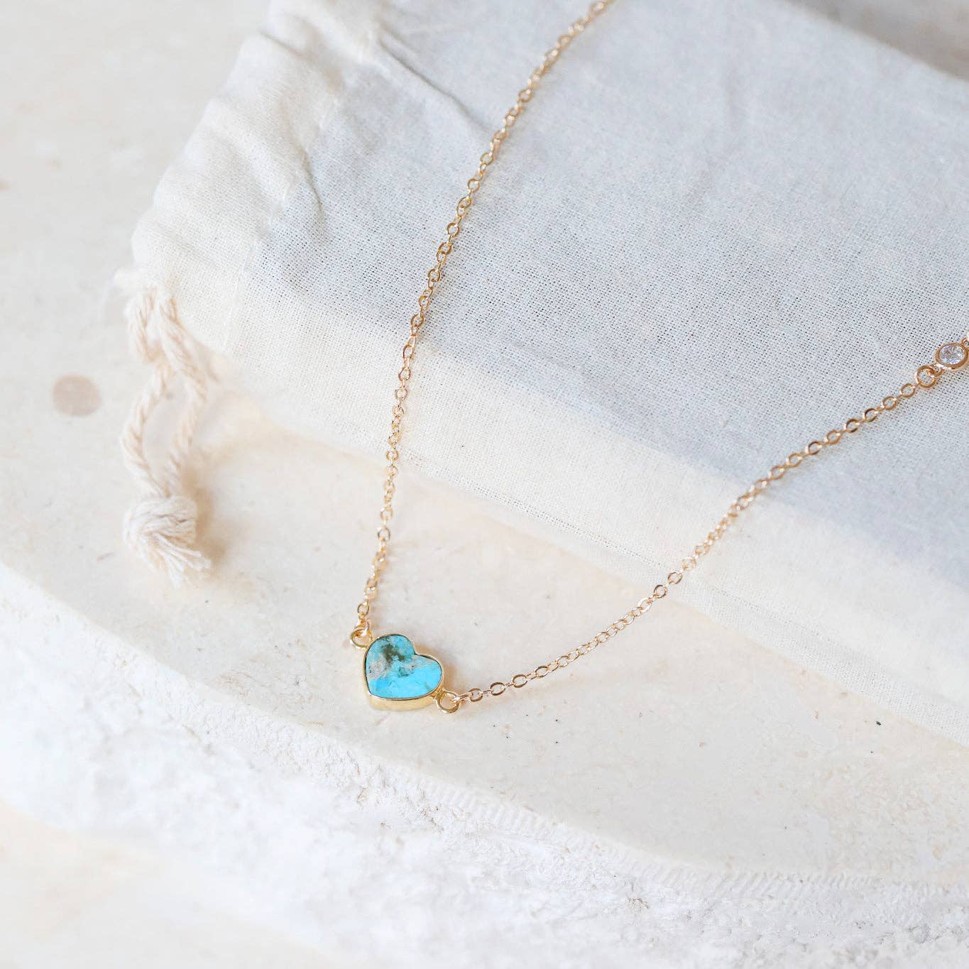 El Corazon Necklace: Gemstone Heart